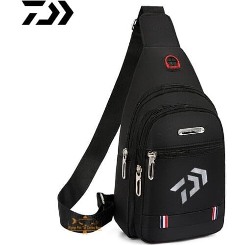 2021 New Daiwa Chest Bag Men Women Single Shoulder Fishing Bags Waterproof Leisure Multi Function Backpacks Fishing Gear Kit