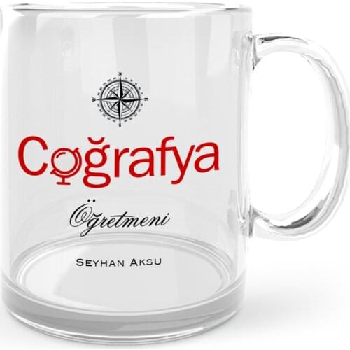 Personalized Geography Teacher Glass Mug Cup-1