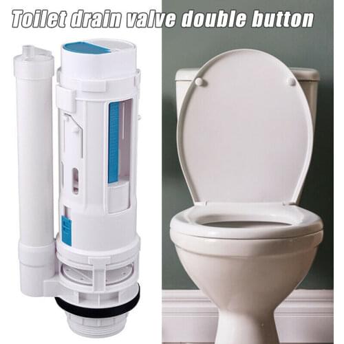 Split Toilet Drain Valve Two-button Toilet Water Outlet Valve Dual Flush Fill Water Tank Fittings Drain Flush Cistern Valve