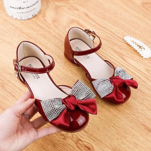 Girls Small High Heel Sandals 2020 Summer New Childrens Shoes Korean Bow Soft Bottom Baby Factory