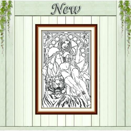 Tamers paintings home decor picture counted printed on canvas DMC 11CT 14CT Chinese Cross Stitch kits embroidery needlework Sets