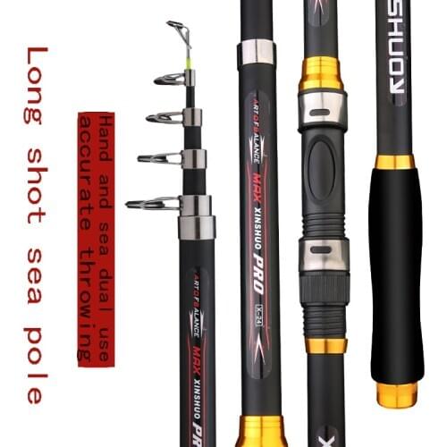 Telescopic Fishing Rod FRP Hand-sea Dual-Purpose Fishing Rod 2.1M2.4M2.7M3.0M3.6M Fishing Tools