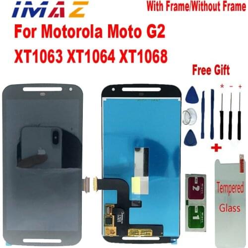 IMAZ 5.0" Lcd For Motorola Moto G2 G 2 2nd G LCD Display Touch Screen Digitizer Assembly For Moto G2 XT1063 XT1064 XT1068 LCD
