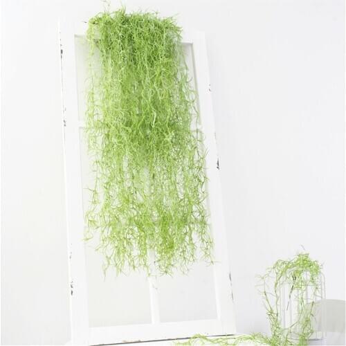 1PC 107cm Artificial Plants Air Grass Ivy Vine Wall Hanging Fake Leaves Green Plant Ivy Home Wedding Decor Garden Bar Decorated