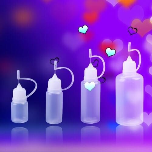 1PC 5-50ml Empty Plastic Needle Tip Childproof Cap Dropper Liquid Juice Bottles