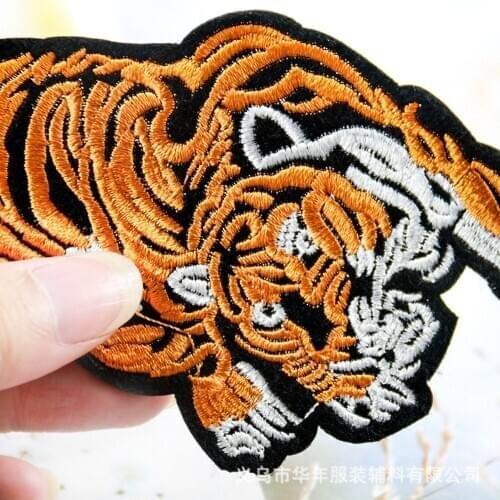 1PCS Cartoon Exquisite Animal Mountain tiger Patches DIY Clothes Stickers Printing T shirt Women Patches for Clothing Decor