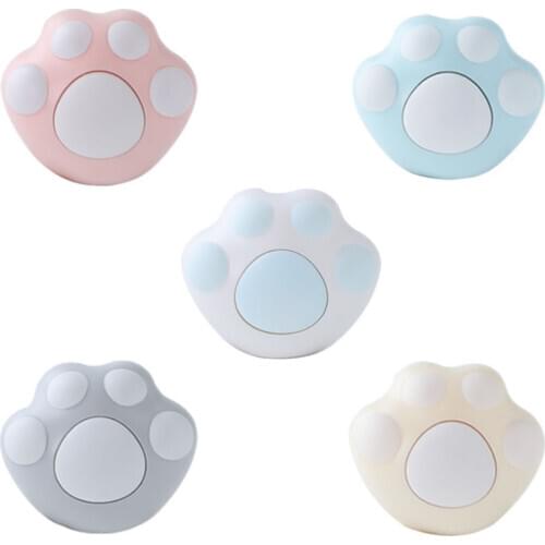 1 Pcs Cute Paw Print Self-Adhesive Hooks Heavy Duty Reusable Wall Hook Hanger For Kitchen Bathroom Kid Bedroom Home Holder DIY