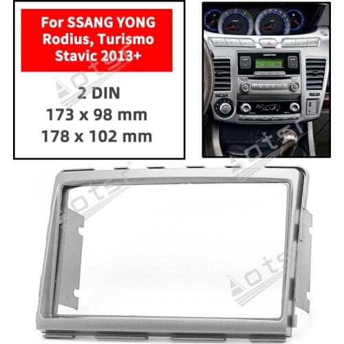 11-446 car radio stereo face facia surround trim Kit for SSANG YONG Rodius Stereo Fascia Dash CD Trim Installation Kit