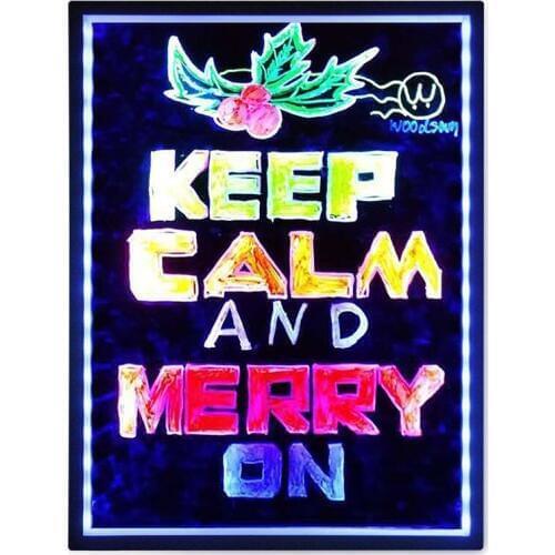 12"x16" Flashing Illuminated Erasable Neon LED Writing Board Menu Sign without Support YLW004