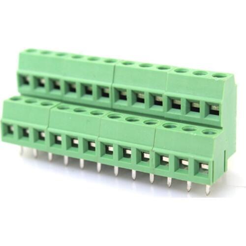 3 poles 3.81mm / 0.15" Dual Row PCB Screw Terminal Block Connector