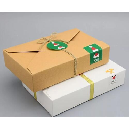 300pcs 19.5*12.5*4cm White/brown Kraft Paper Envelope Box For Candy/food/wedding/jewelry Gift Box Packaging Display Boxes
