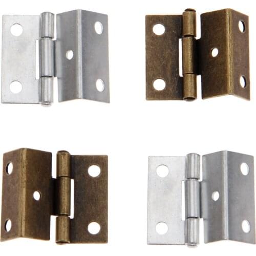 4pcs Three Fold Hinges w/screw Antique Bronze/Silver 25mm Cabinet Wooden Box Jewelry Gift Wine Case Vintage Hardware Accessories