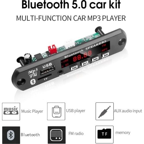 5.5V~12V Car fittings mp3 player Bluetooth MP3 decoder board MP3 card reader MP3 Bluetooth module audio accessories with FM radi