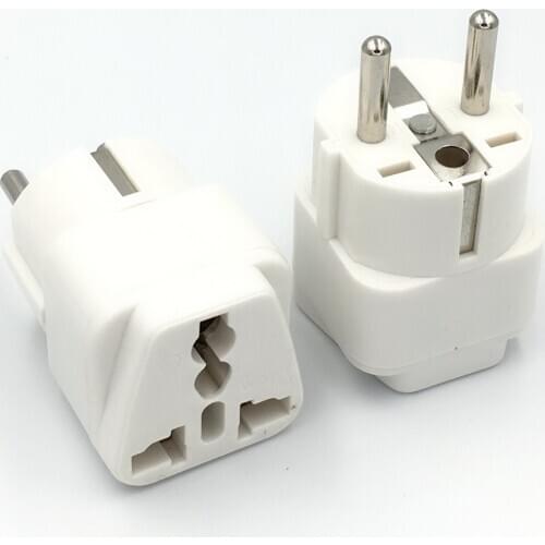 EU KR Power Plug Adapter AU UK Israel Brazil Swiss US To EU European Travel Adapter Electric Socket Universal Plug