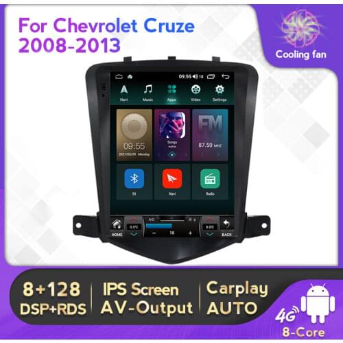 Vertical Screen Carplay Auto Android 11 Car Radio For Chevrolet Cruze J300 2008 - 2013 Multimedia Video Player GPS Navigation FM