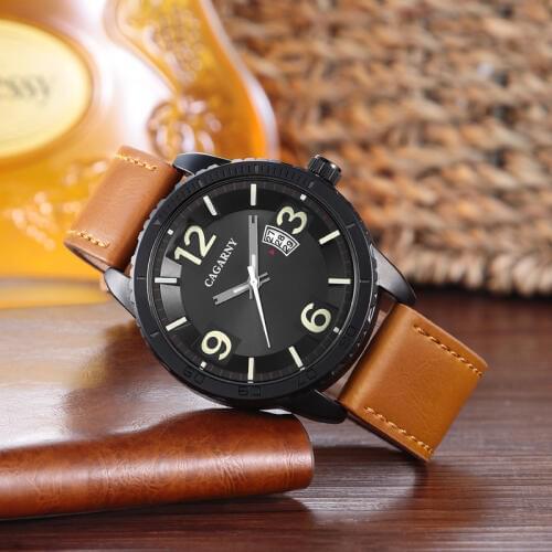 Reloj Hombre Watches Men Top Luxury Original Brand Cagarny Sport Watches Men Fashion Wristwatch Waterproof Male leather Watches