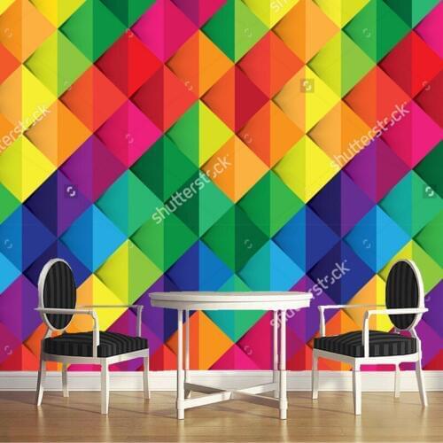 Color wallpaper,Colorful abstract background,3D modern for living room bedroom restaurant background wall waterproof wallpaper