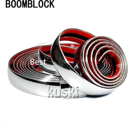 BOOMBLOCK 6-30mm Car Body Decor Strip Stickers 5m For Mercedes W204 W210 AMG Benz Bmw E36 E90 E60 Fiat 500 Volvo S80 Accessories