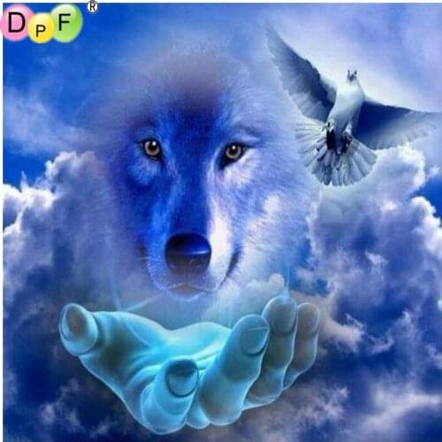 DPF Palm Wolf pigeon 5D crafts wall painting diamond mosaic square diamond embroidery home decor diamond painting cross stitch