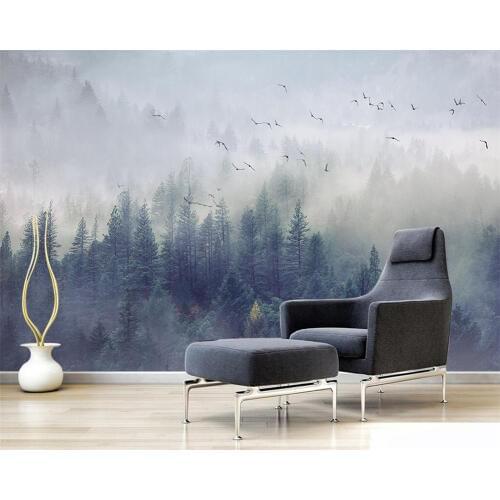 Custom wallpaper Nordic fresh forest landscape design TV background wall murals living room bedroom mural 3d wallpaper photo