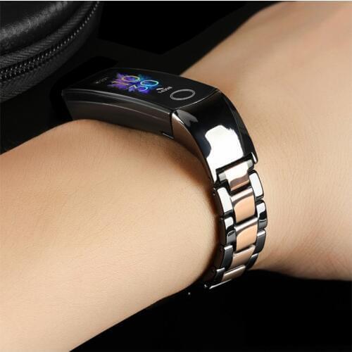 Ceramic strap bracelet for huawei honor band 5 strap For HONOR band 4 Replacement watchband metal buckle adjustable size