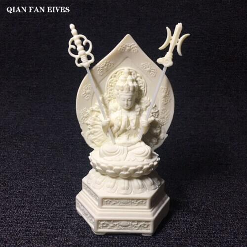 Chinese Lotus Thousand-Hand Guanyin, Ksitigarbha Bodhisattva sculpture statue，High-end home decoration accessories Statuette