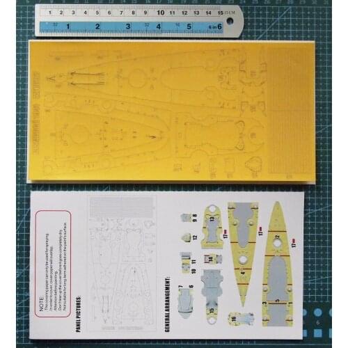 Hunter M700167 1/700 German Battleship Bismarck masking sheet for FLYHAWK FH1132