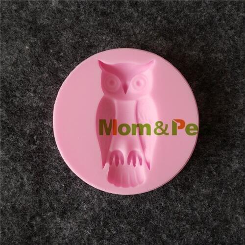 Mom&Pea 1214 Free Shipping Owl Silicone Mold Cake Decoration Fondant Cake 3D Mold Food Grade