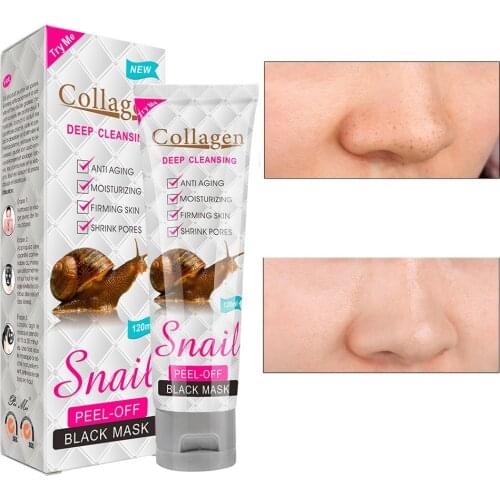120ml Collagen Snail Black Peeling Mask Gently Cleanses The Skin Moisturizes and Moisturizes