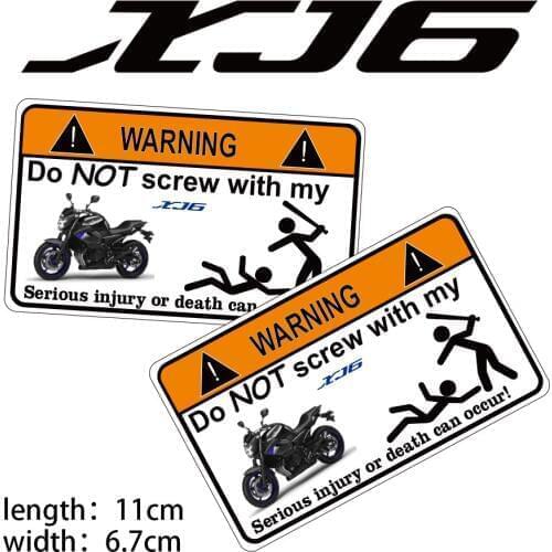 KODASKIN Motorcycle Cheap 2D Creative Warning Sticker Decal for YAMAHA XJ6