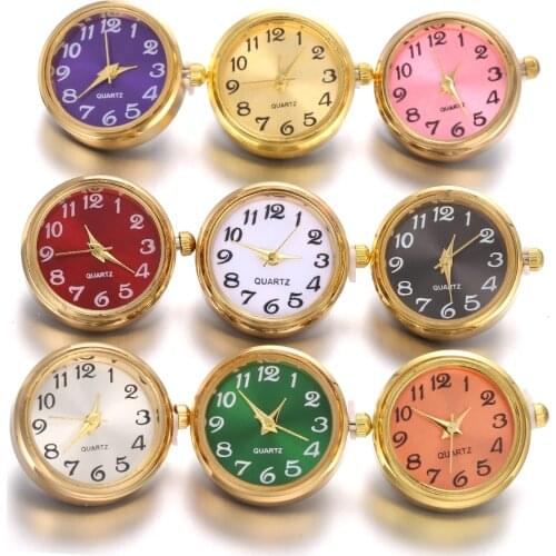 New Snap Jewelry DIY 18mm Glass Watch Snap Buttons Interchangeable Snaps Jewelry Making Fit 18mm Snap Bracelet Bangle Necklace
