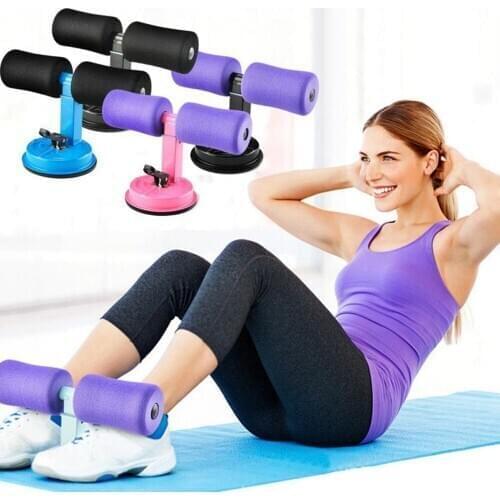 Adjustable Sit Up Bar Floor Assistant Gym Exercise Stand Padded Ankle Support Home Sit-up Abdominal Trainer Workout Equipment