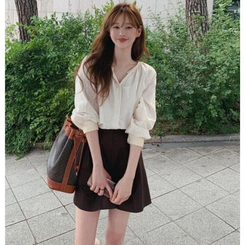 2021 Spring Shirt Female Womens Blouse Summer Women Blouses Maxi Blusas Casual Elegant Vintage Long Sleeve Cotton Oversize Loose