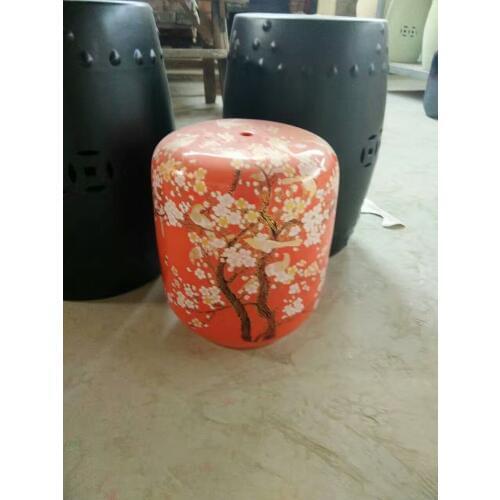 Jingdezhen Garden porcelain stool drum toilet shower stool bathroom stool for dressing table chinese decorative stool