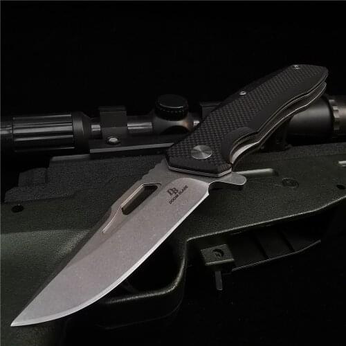 7.99 Inch D2 Folding Knife, Pocket Knife, Outdoor Forest Hunting Knife, with Wallet, Open Pocket, Peeling Sharp and Durable