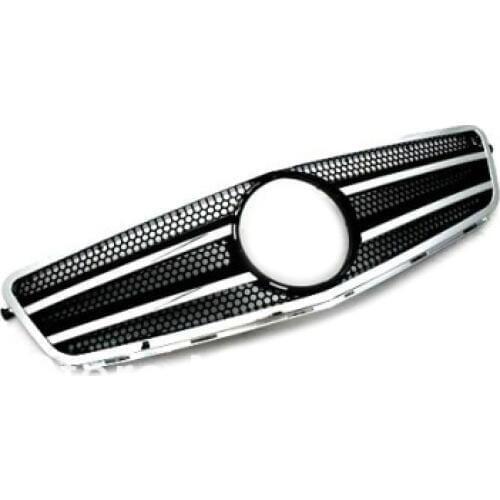 Replacement Front Center Grille in Chrome Style For Mercedes Benz C Class W204
