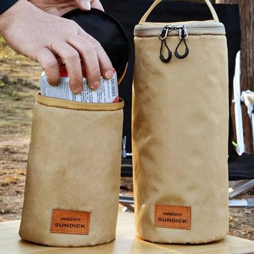 Cylinder Gas Tank Storage Bag Camping Gas Tank Protective Case Outdoor Camping Gas Storage Bag Cover Dual Zipper Cylinder Bag