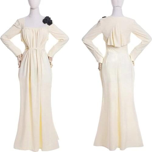Alcina Dimitrescu Cosplay Costume Outfits Women White Dress Halloween Carnival Costumes