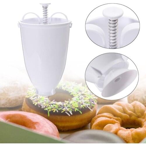 1PC Plastic Doughnut Maker Machine Mold DIY Tool Kitchen Pastry Making Bake Ware Making Bake Ware Kitchen Accessories