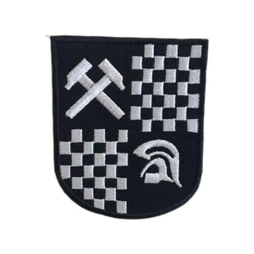 10pcs/lot Vintage Embroidery Patches Black Hammer Backpack Clothing Decoration Accessories Diy Iron Heat Transfer Applique