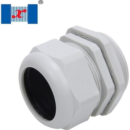 10Pcs White M36*1.5 Waterproof 18-25mm Nylon Cable Glands Black Plastic Connector