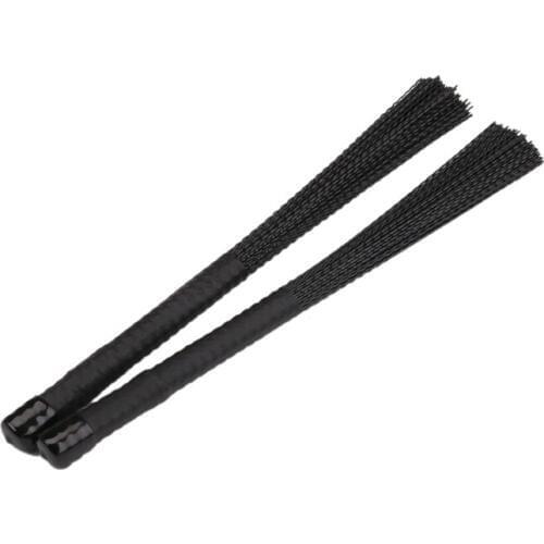 2Pcs Cajon Brush Telescoping Drum Brushes Nylon Sticks Percussion for Jazz Stick Drum