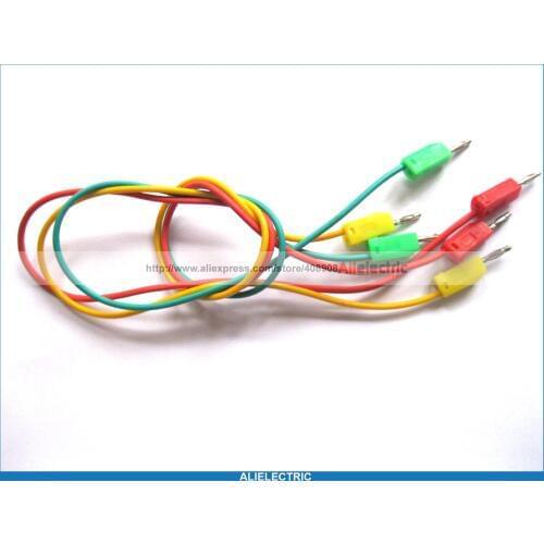 30 Set 2mm Nickel Banana Plug Test Cable 3 Color 40cm