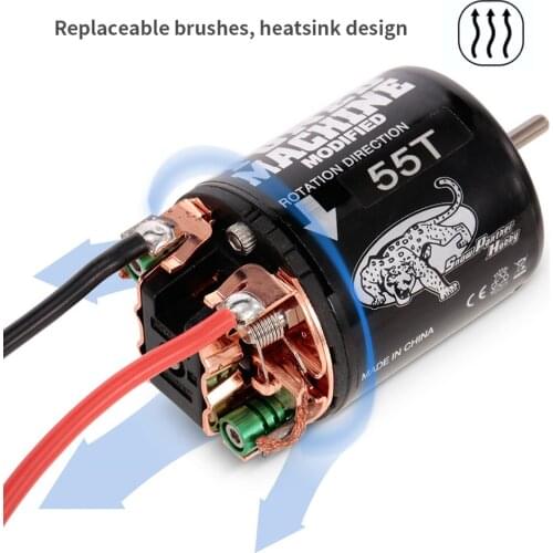 4 Pole Hi-torque 55T 540 Brushed Motor For Axial SCX10 D90 TRX4 RC Car