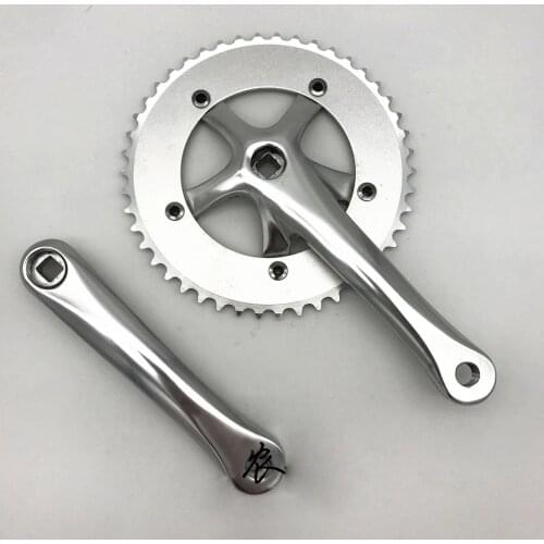46T Fixie Bike Crankset Aluminum Alloy Single Speed Track Bike Road Bike Fixed Gear Bike Chainwheel Cranks