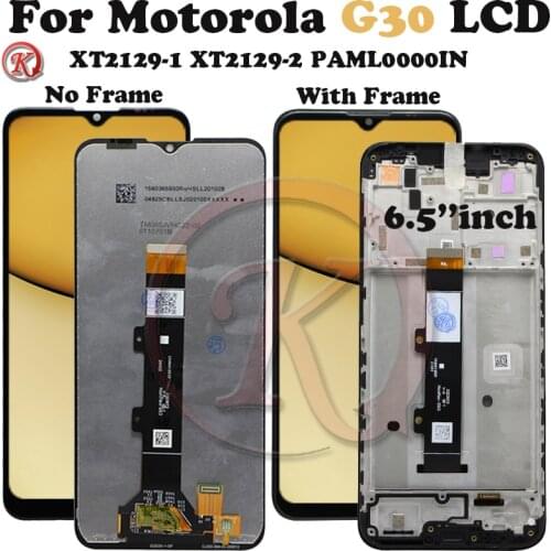 6.5" For Motorola Moto G30 XT2129-2 LCD Display with Frame Touch Panel For motog30 XT2129-1 XT2129-2 PAML0000 Digitizer Assembly