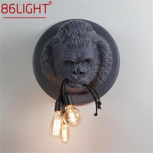 86LIGHT Indoor Wall Lamps Fixture Modern LED Sconces Creative Chimpanzee Novel For Home Foyer Corridor