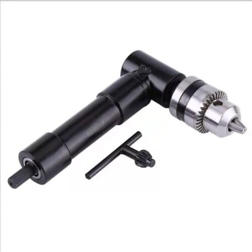 90 Angled Electric Drill Adapter Keyless Chuck Bend Extending Three-jaw Chuck Range 0.8-10mm Attachment Rotary Tools
