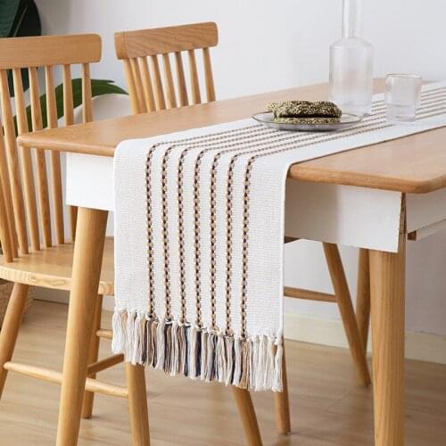 Mountain color - yarn-dyed craft hand knot LiuSu table flag TV cabinet cover towel restaurant simple style joker table flag