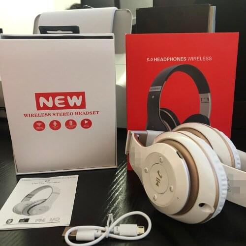 Wireless Bluetooth 5.0 Headphones 3D Bass Stereo Foldable Headset Noise Reduction Portable Earphones with Mic for Music Gaming